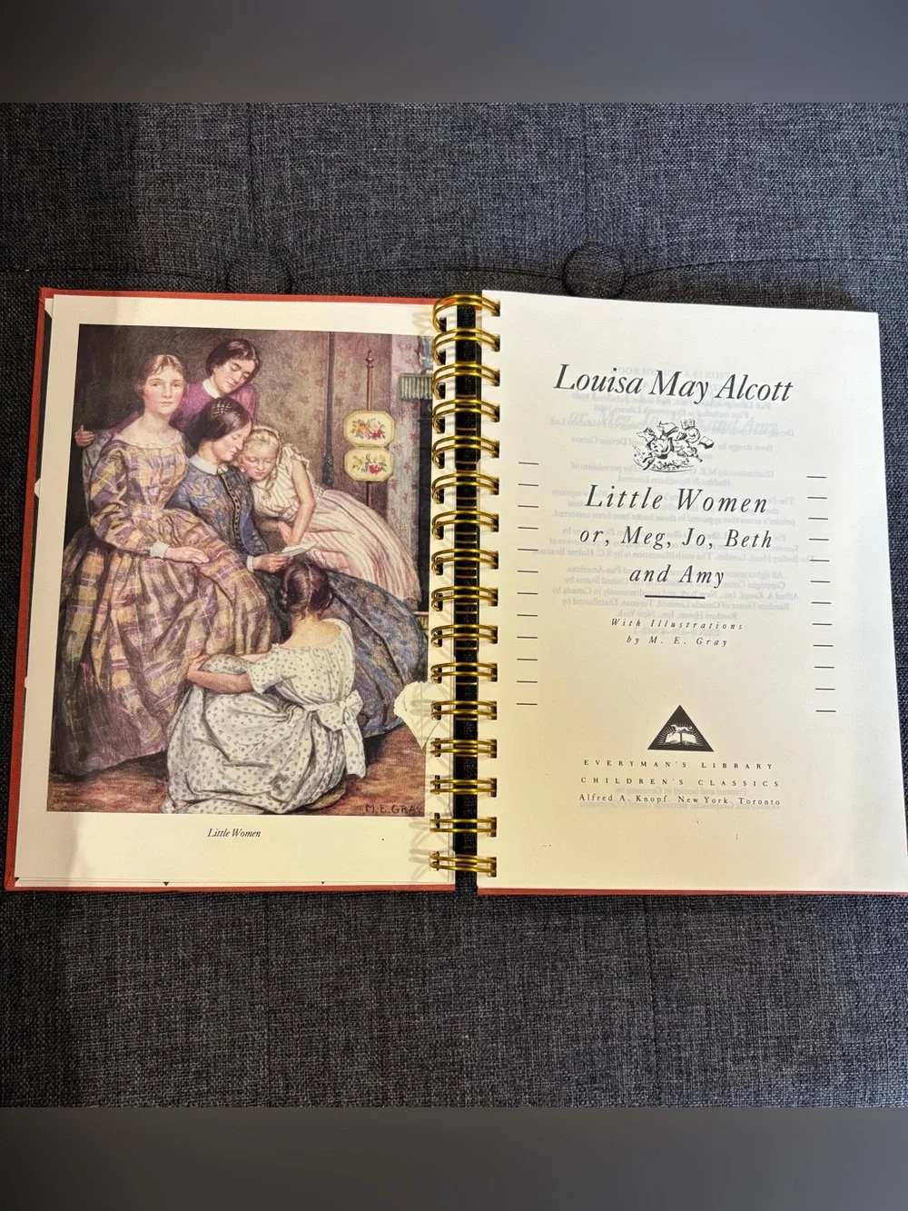 Book Journal | Little Women | Spiral-Bound | Vintage Book | Handmade | NWOT